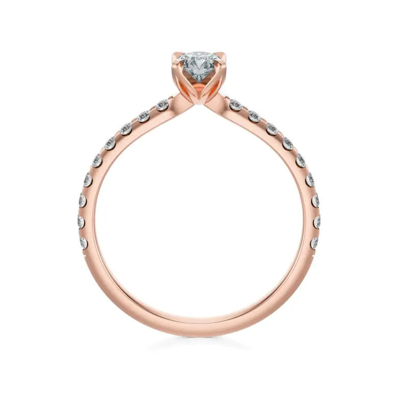 Pierścionek z różowego złota z diamentami AJPZ_112